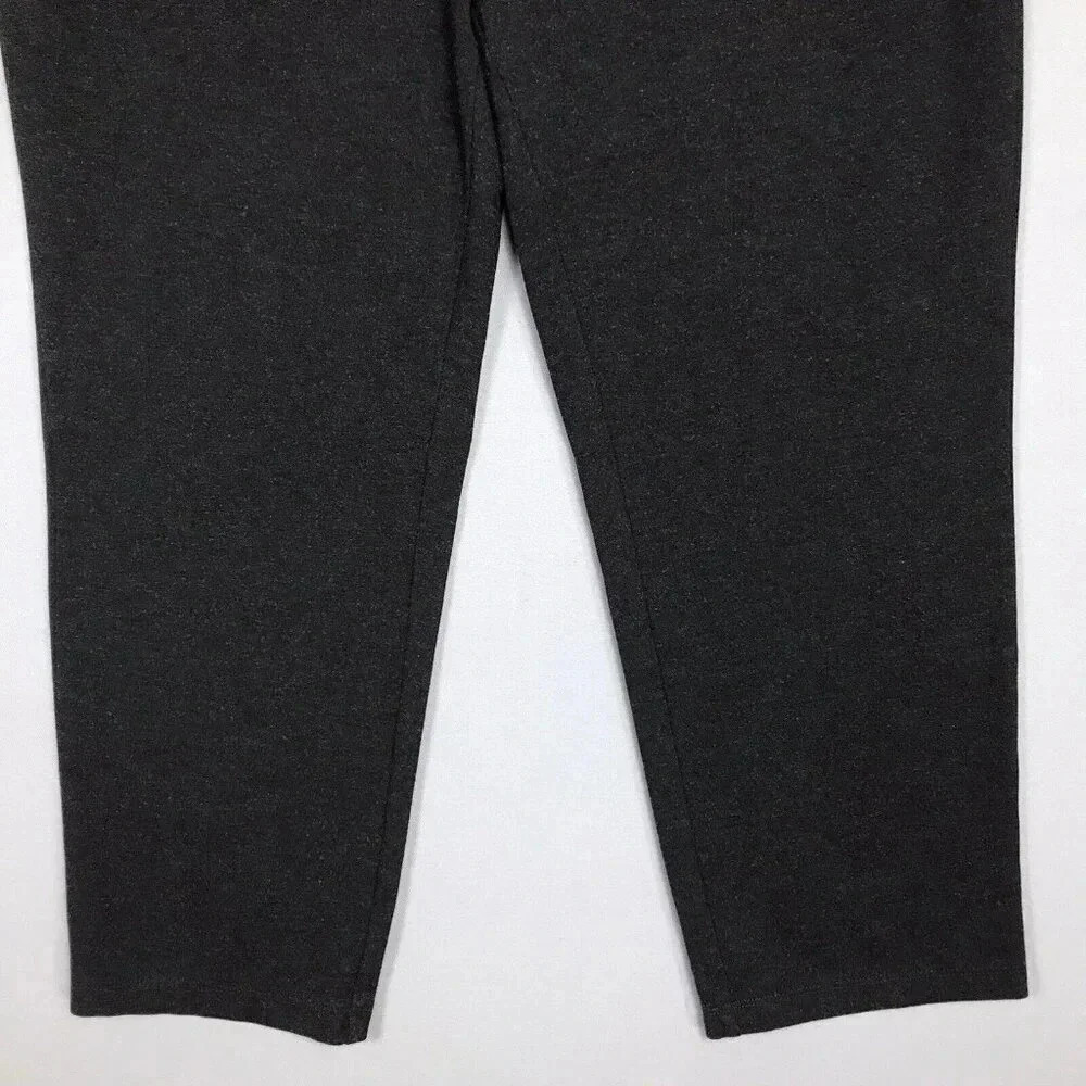 Eileen Fisher Ponte Knit Stretch Pull On Pants Women's Size 3X Black Melange - Picture 3 of 15